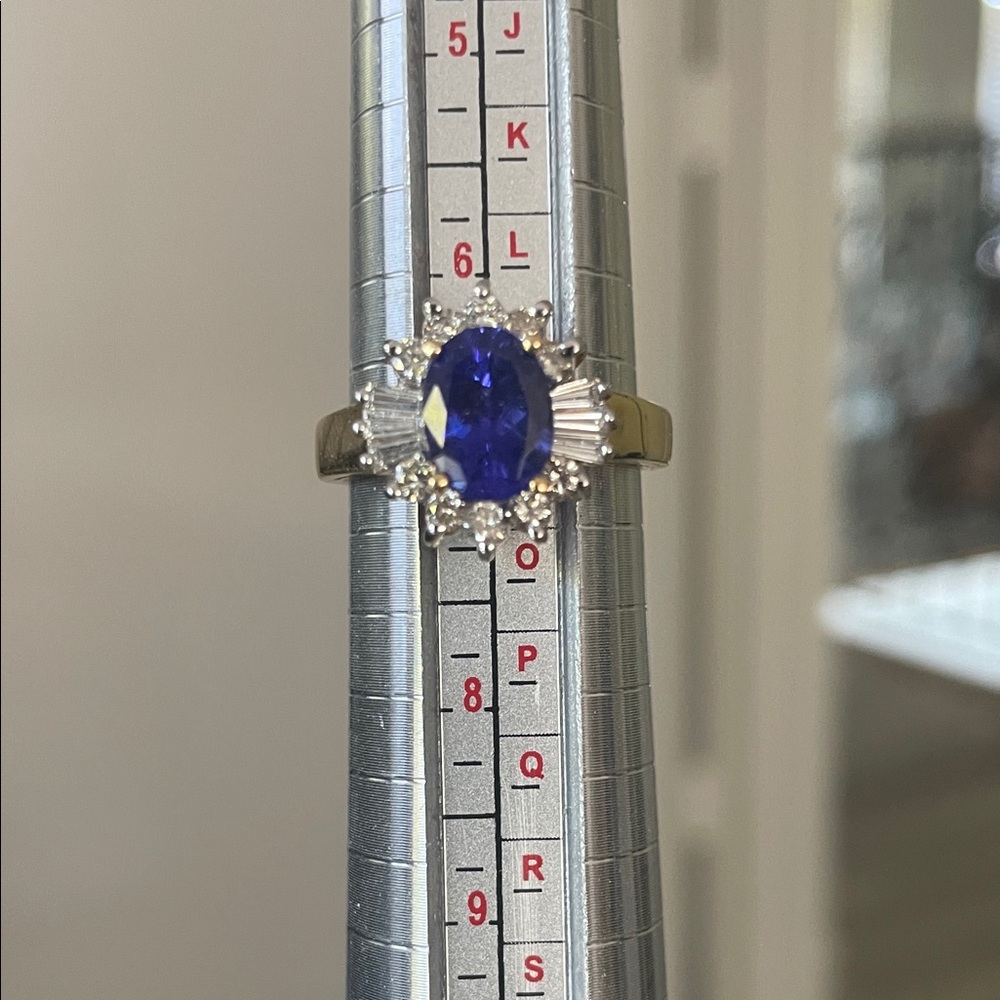 18K Yellow Gold LeVian Tanzanite and Diamond Ring - Picture 8 of 13